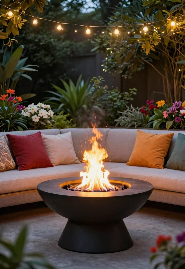 15 Outdoor Fire Pit Ideas That Stay Lit Through Wind and Rain - 3. Elevated Fire Bowl 1
