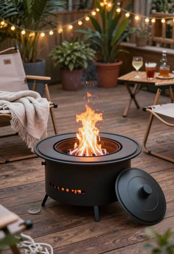 15 Outdoor Fire Pit Ideas That Stay Lit Through Wind and Rain - 5. Portable Fire Pit 1