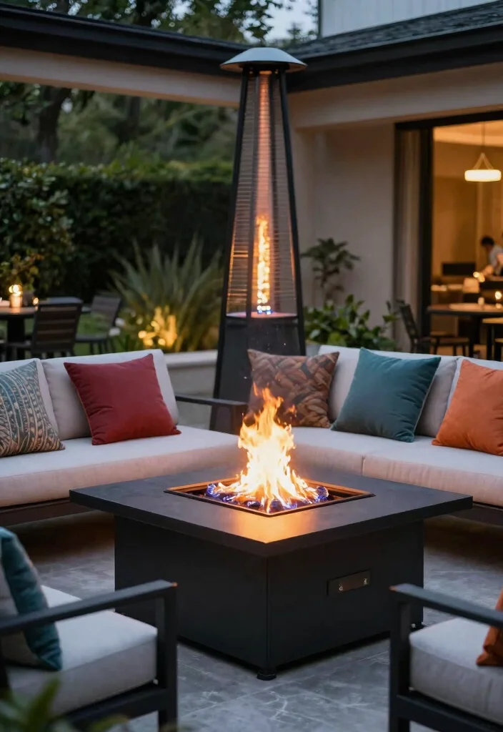 15 Outdoor Fire Pit Ideas That Stay Lit Through Wind and Rain - 8. Natural Gas Fire Pit 1