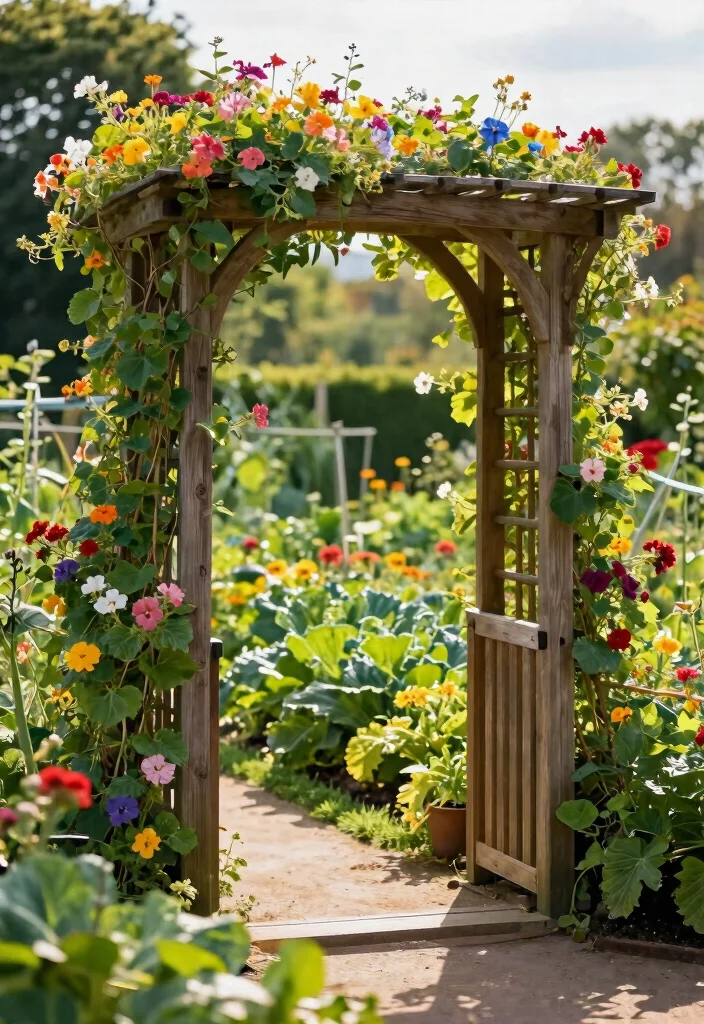 15 Vegetable Garden Trellis Ideas That Maximize Space and Keep Plants Healthy - 14. Trellis Arbors 1