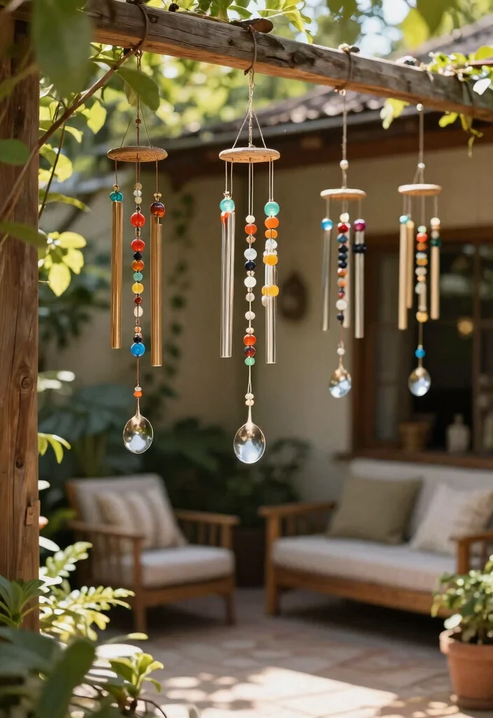 18 Dollar Tree Outdoor Decor Ideas That Actually Look Expensive - 10. Charming Wind Chimes 1