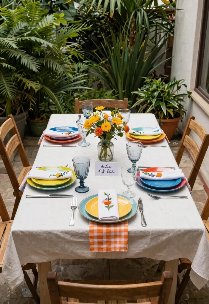 18 Dollar Tree Outdoor Decor Ideas That Actually Look Expensive - 14. Creative Table Settings 1