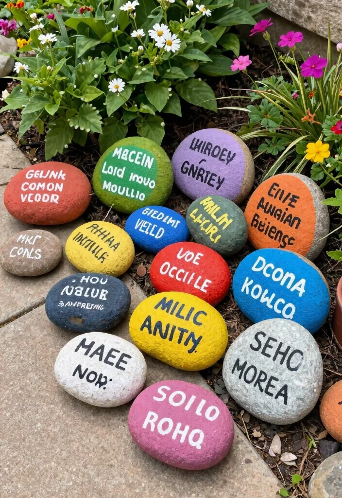 18 Dollar Tree Outdoor Decor Ideas That Actually Look Expensive - 8. Painted Rocks 1