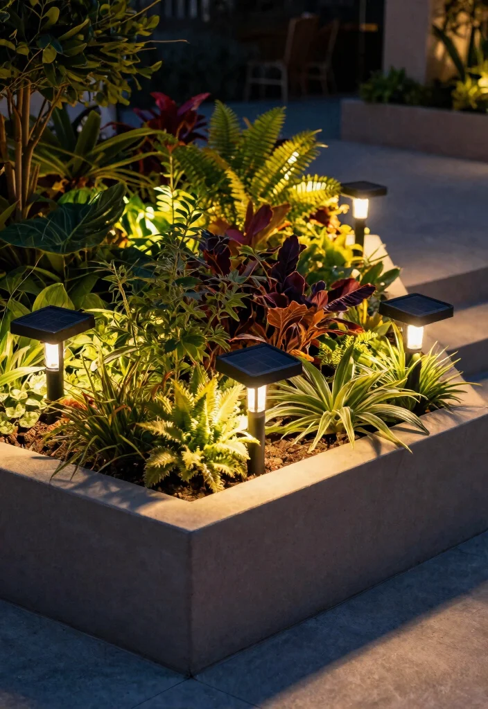 18 House Lighting Outdoor Ideas That Boost Curb Appeal Fast - 13. Landscape Lights in Planters 1