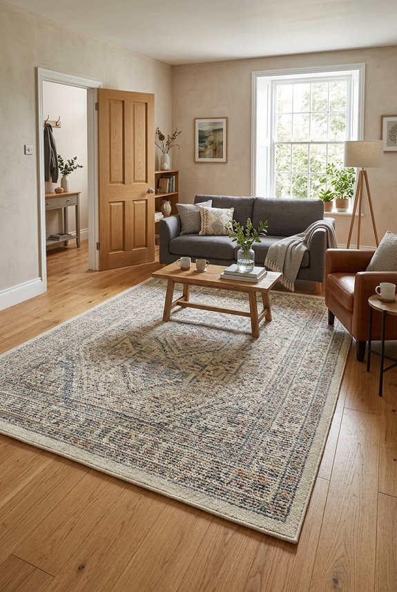 9x12 rug provides substantial coverage
