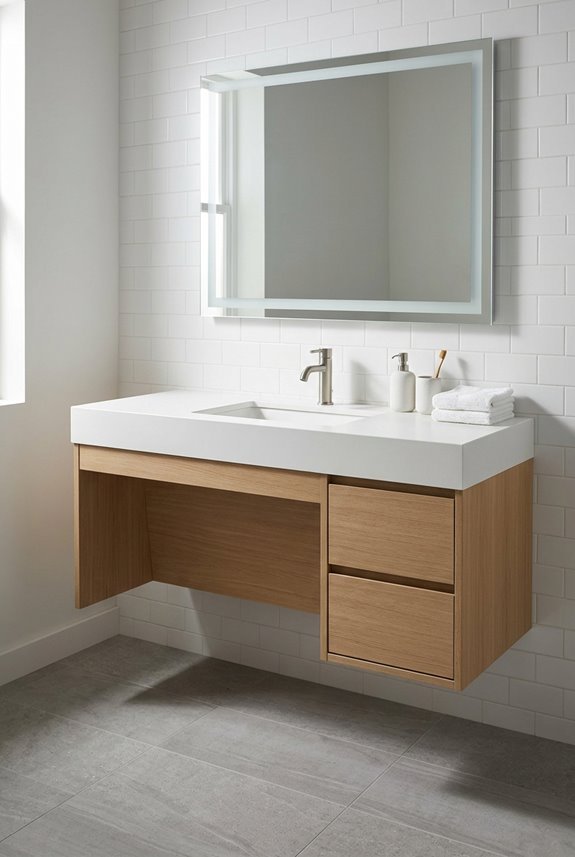 How Tall Are Standard Bathroom Vanities? 4 ada compliant vanity height 34 inches