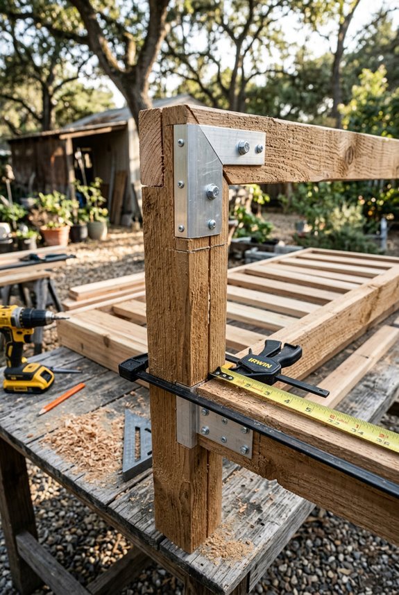 How to Build an Outdoor Couch in 5 Steps 4 assemble corner frame securely