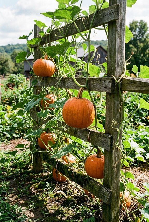 How You Can Grow Pumpkins on a Trellis 3 climbing pumpkin varieties recommended