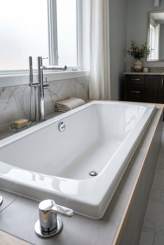 durable acrylic tub construction details