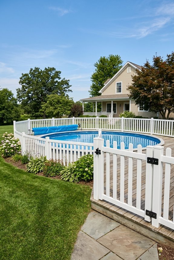 What Legal Compliance Do I Need for My Above-Ground Pool Fence? 2 fence requirements for above ground pools 48 inch self closing gate