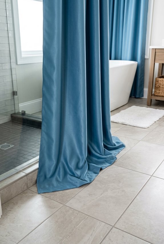 floor kissing curtain length guidance