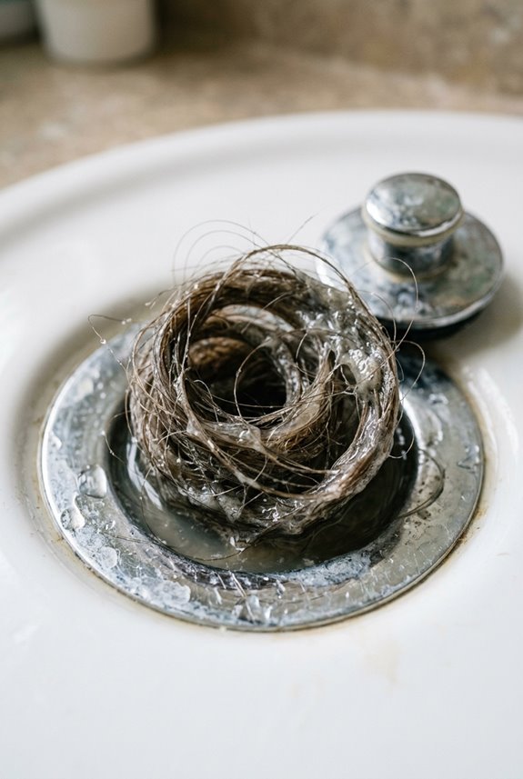 hair buildup causes slow drains