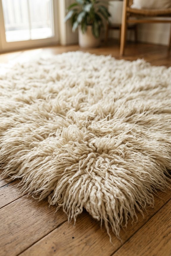 hand woven wool shaggy warmth