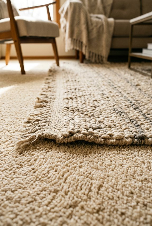 How to Put Rugs on Carpet: What You Need to Know 3 matching rug texture to carpet pile
