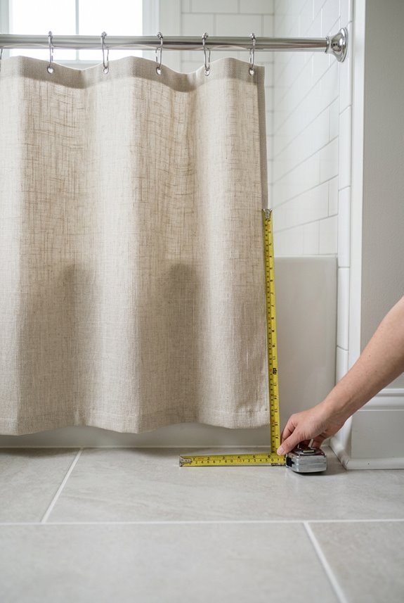 measure rod to floor minus rings
