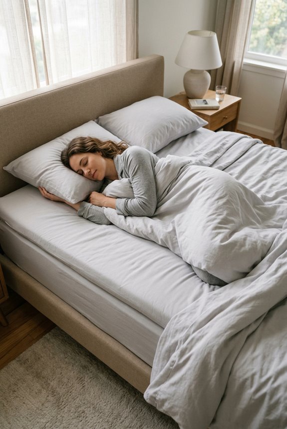 memory foam alleviates shoulder and hip pressure