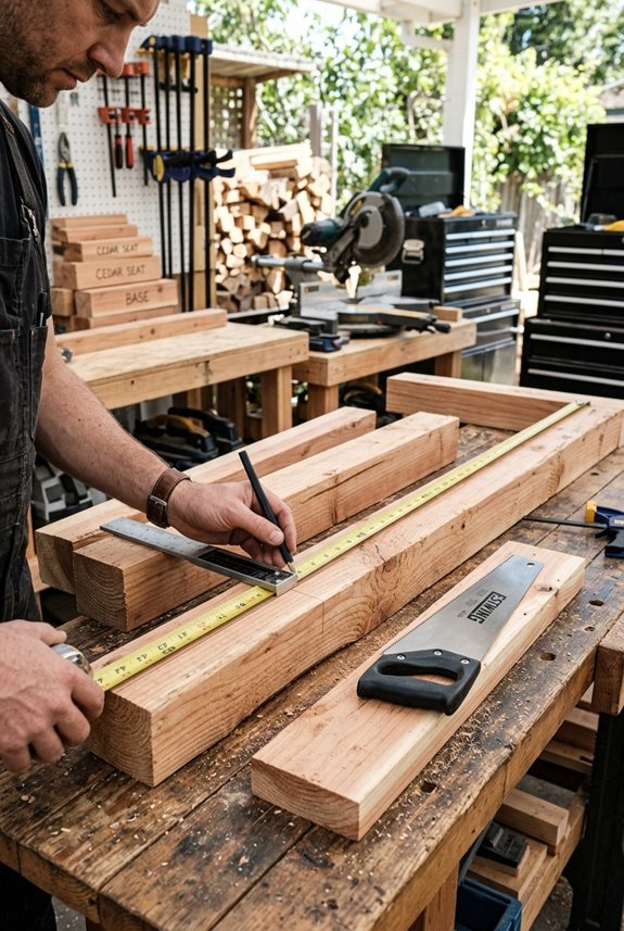 How to Build an Outdoor Couch in 5 Steps 3 precise cuts for frame dimensions