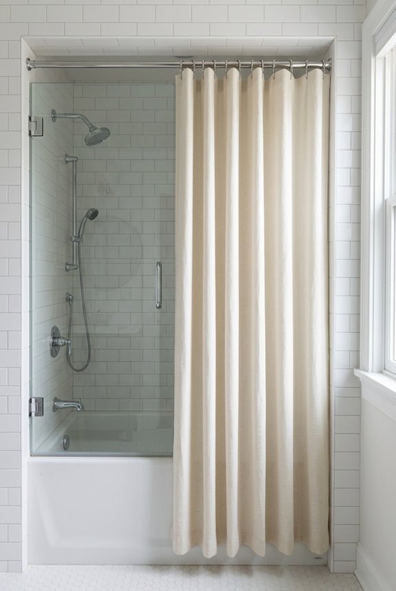 shower curtain overlap guidelines