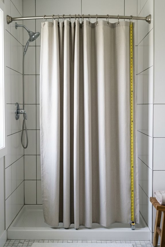 shower type dictates curtain size