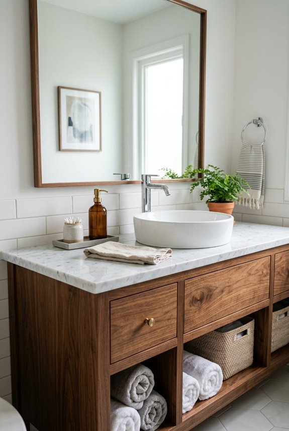 What Is a Bathroom Vanity? 3 sink countertop base cabinet unified vanity