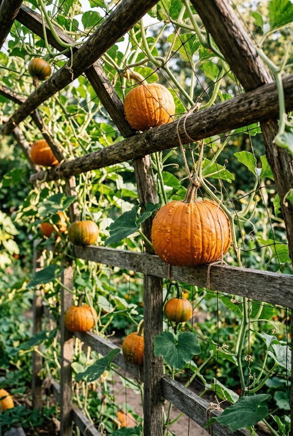 How You Can Grow Pumpkins on a Trellis 4 sturdy trellis heavy duty support